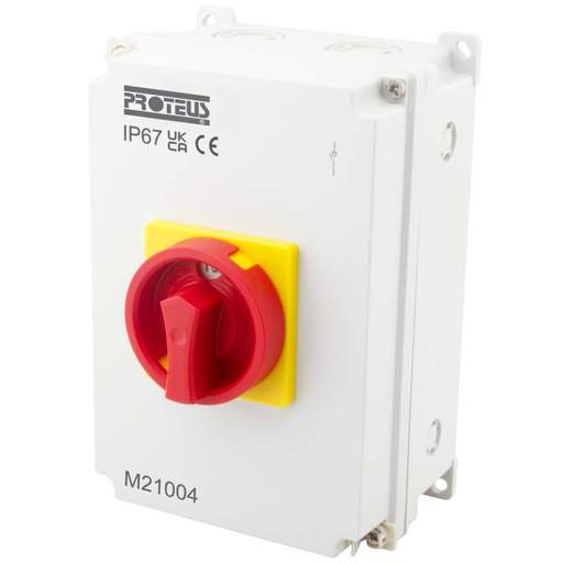 Proteus 100A 4 Pole Rotary Isolator Switch IP67