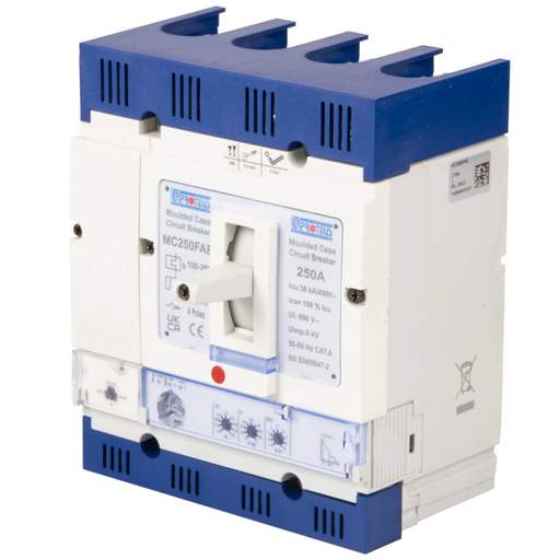 Proteus 250A Four Pole 36kA Electronic MCCB