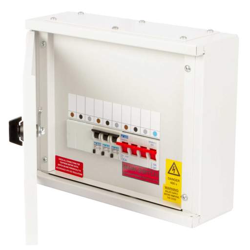 Proteus EV 2 Way TP+N Populated Distribution Board with 100A Mains Incomer / RCBOs