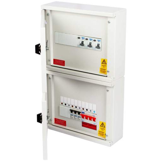 Proteus EV 3 Way TP+N Populated Distribution Board with 100A Mains Incomer / RCDs