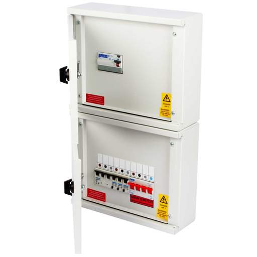 Proteus EV 2 Way TP+N Populated Distribution Board with 100A Mains Incomer / RCBOs