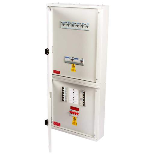 Proteus EV 4 Way TP+N Populated Distribution Board with 125A Mains Incomer / RCDs