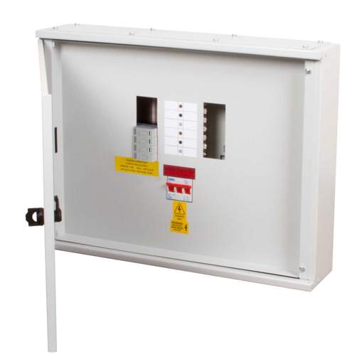 Proteus XL 3 Way TP+N Type B Distribution Board with 125A Incomer and Type 2 SPD