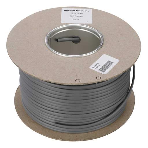 Robson Products 4mm PVC Grey Sleeving (100m Reel)