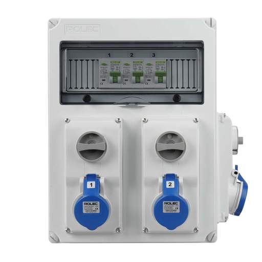 Rolec LSHU 16A Interlocked 3 Way 10A RCBO Caravan Hook Up Point