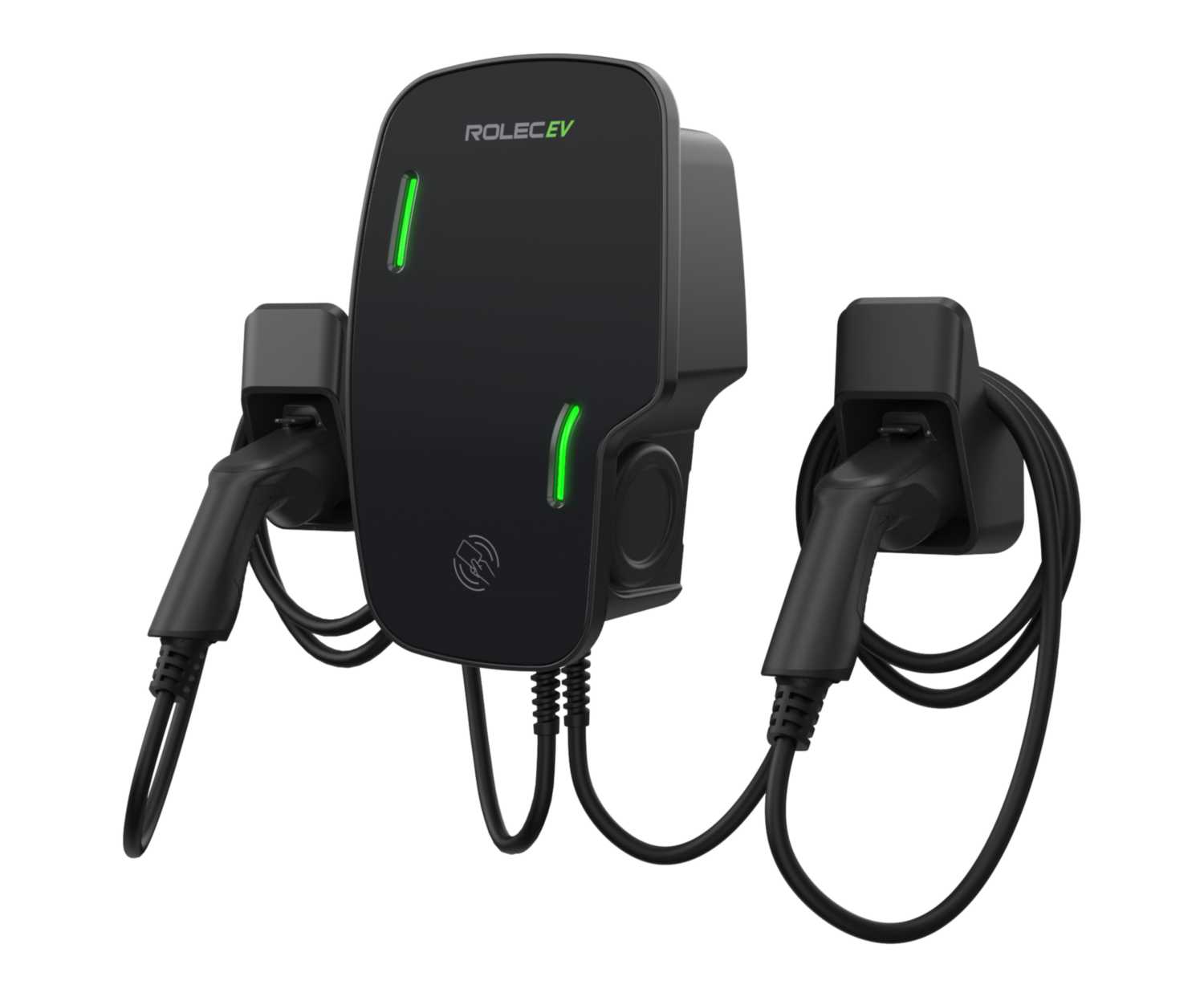 Rolec EV Zura Smart EV Charger 7.4kW 2 x Type 2 5 m Tethered Lead Black