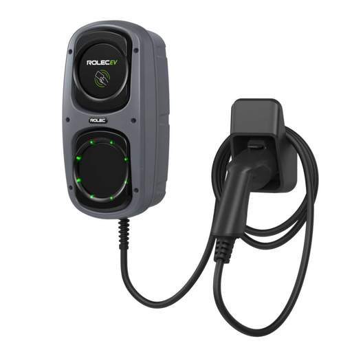 Rolec EV WallPod Smart EV Charger 7.4kW 1 x Type 2 10m Tethered Lead Grey