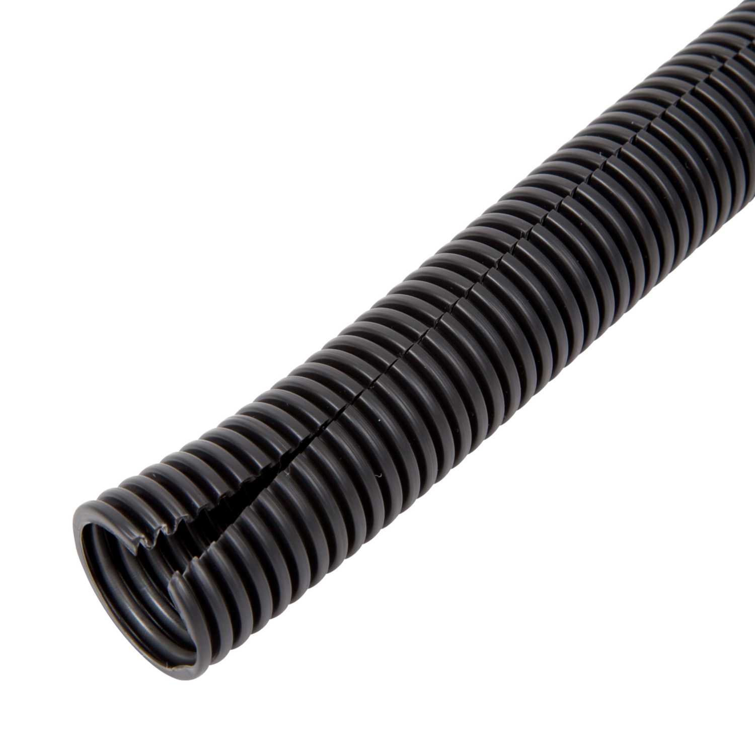 Ronbar 25mm Polypropylene Split Flexible Conduit Black (50m Reel