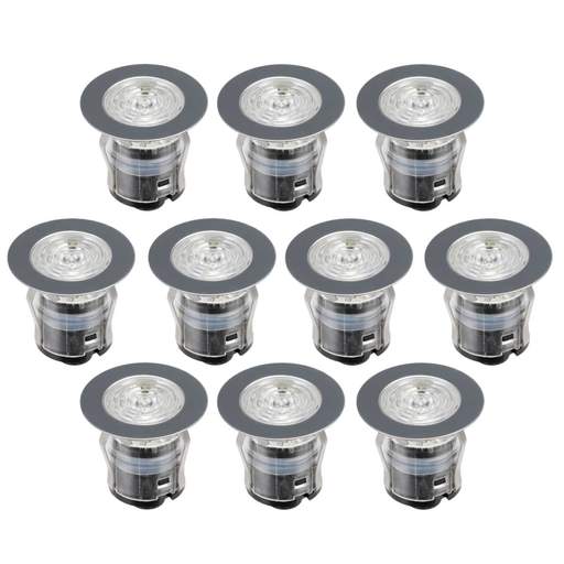 Saxby Lighting IkonPro LED CCT 35mm Stainless Steel Decking Kit 3000/4000K (Pack of 10)