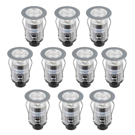 Saxby Lighting IkonPro LED CCT 25mm Stainless Steel Decking Kit 6500K / Blue (Pack of 10)