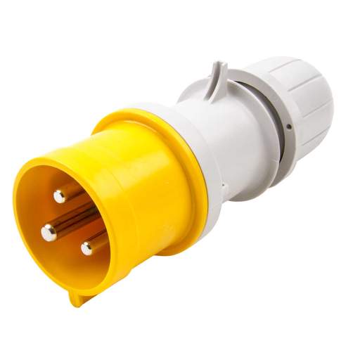 Scame Optima 16A 2P+E 110V Plug IP44 Yellow