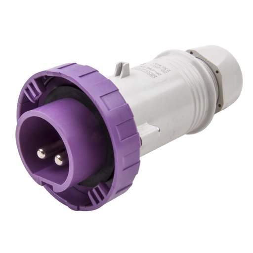 Scame IEC309 16A 2P 24V Low Voltage Plug IP67 Violet