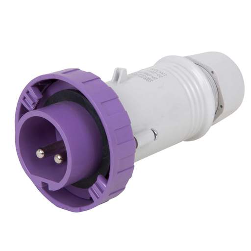 Scame IEC309 32A 2P 24V Low Voltage Plug IP67 Violet