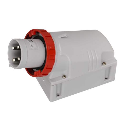 Scame Optima-Top 63A 3P+E 415V Wall Mounted Appliance Inlet IP67 Red