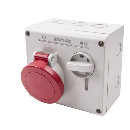 Scame Omnia 16A 3P+E 415V Interlocked Socket IP44