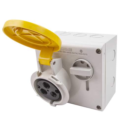 Scame Omnia 32A 2P+E 110V Interlocked Socket IP44