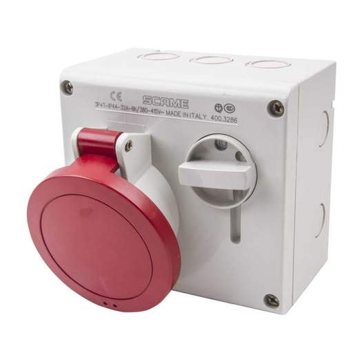 Scame Omnia 32A 3P+E 415V Interlocked Socket IP44