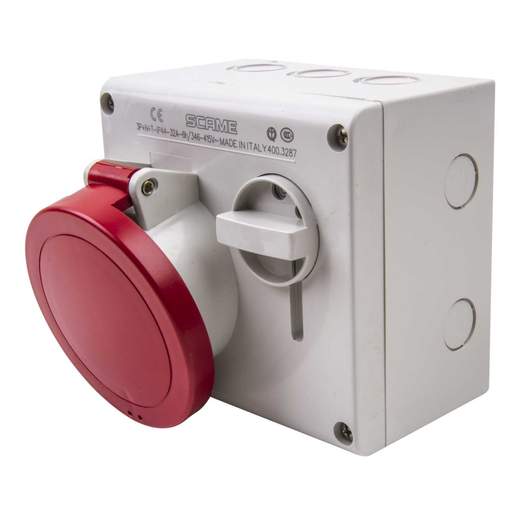 Scame Omnia 32A 3P+N+E 415V Interlocked Socket IP44
