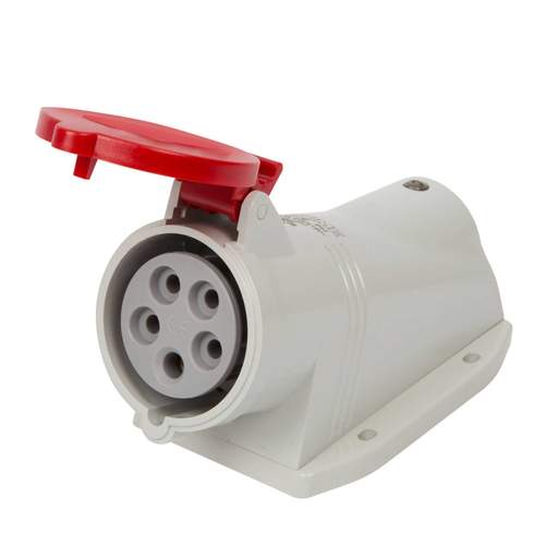 Scame Optima-Base 16A 3P+N+E 415V Wall Mounted Socket IP44 Red