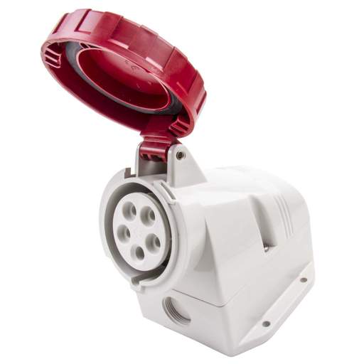 Scame OPTIMA-TOP 16A 3P+N+E 415V Wall Mounted Socket IP67 Red