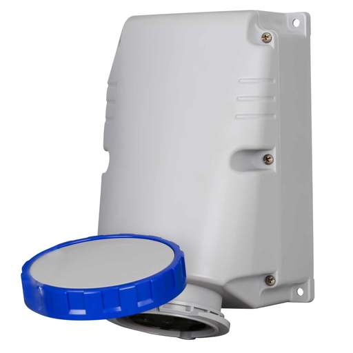 Scame OPTIMA-TOP 125A 2P+E 230V Wall Mounted Socket IP67 Blue