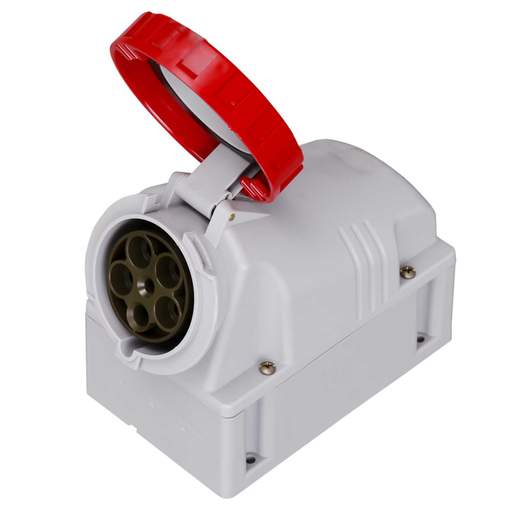 Scame OPTIMA-TOP 63A 3P+N+E 415V Wall Mounted Socket IP67 Red
