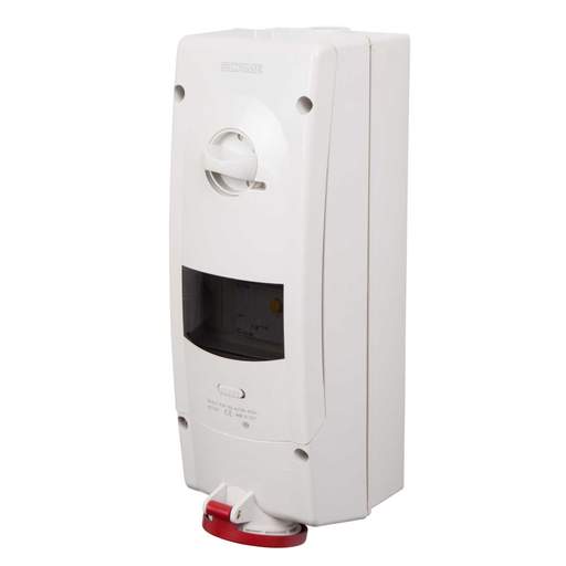 Scame Advance 2 16A 3P+N+E 415V Interlocked Switched RCD Protected Socket IP44
