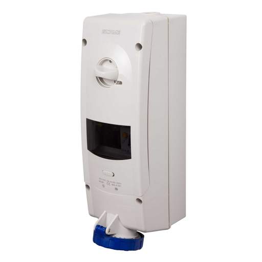 Scame Advance 2 32A 2P+E 230V Interlocked Switched RCD Protected Socket IP67