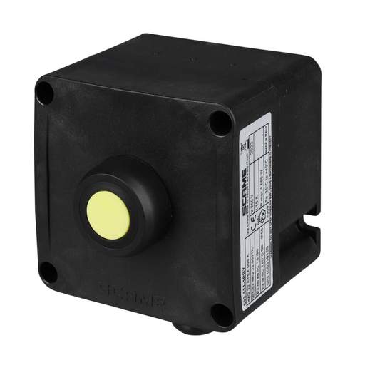 Scame Yellow Pushbutton 1 NO+1 NC Ex Control Unit