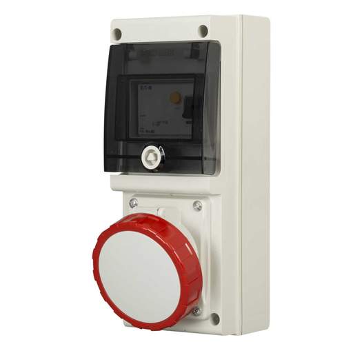 Scame Block Combi-Unit32A 3P+N+E 415V RCD Protected Socket IP66
