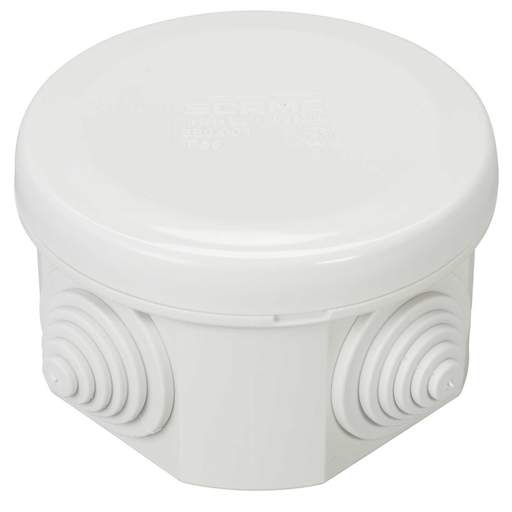 Scame Ø65 x 35mm Round PVC Adaptable Box Grey IP44