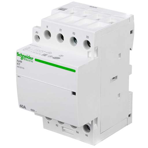 Schneider Acti9 40A 230V 3 Pole and Neutral 4 NC Contactor