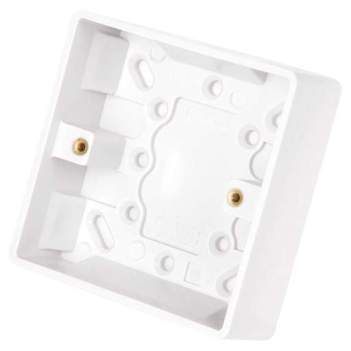 Scolmore Click Curva 1 Gang 25mm Pattress Back Box White
