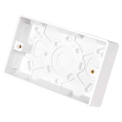 Scolmore Click Curva 2 Gang 25mm Pattress Back Box White