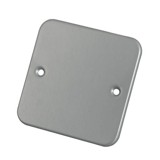 Scolmore Click Essentials 1 Gang Blank Plate with box Metal Clad