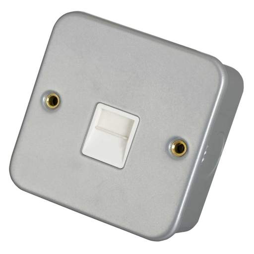 Scolmore Click Essentials 1 Gang Master Telephone Socket Metal Clad