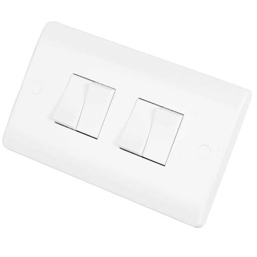 Scolmore Click Mode 10A 4 Gang 2 Way Light Switch White
