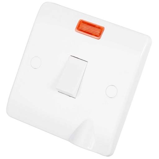 Scolmore Click Mode 20A DP Switch with Neon and Flex Outlet White