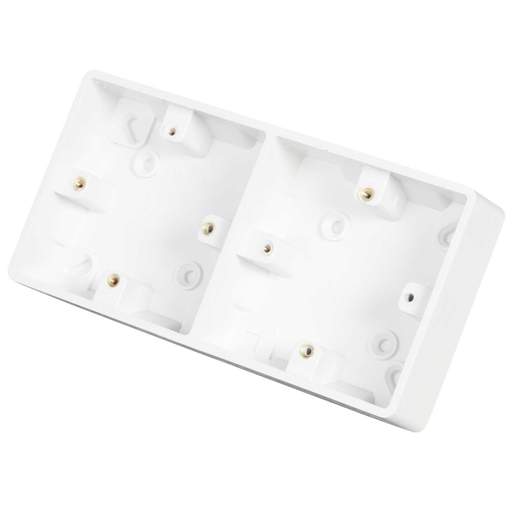 Scolmore Click Mode 29mm Dual Pattress Back Box White