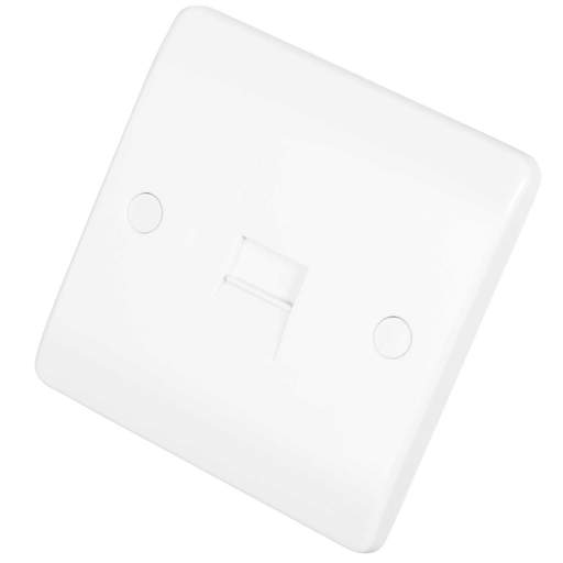 Scolmore Click Mode 1 Gang Secondary Telephone Socket White