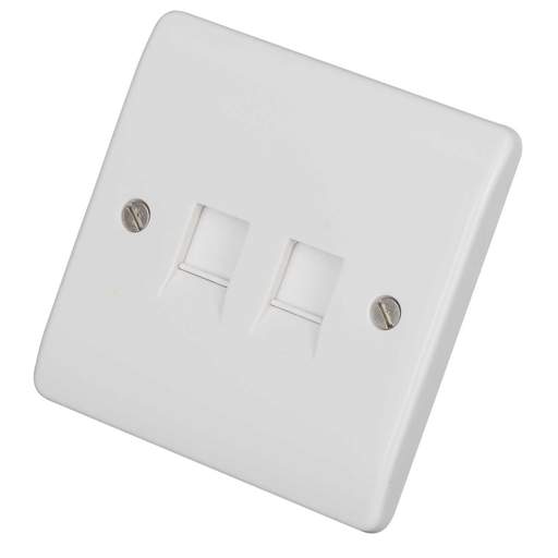 Scolmore Click Mode 1 Gang Twin RJ45 CAT5E Socket