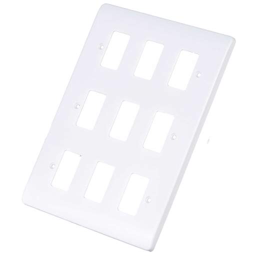 Scolmore Click Gridpro Mode 9 Gang Front Plate White