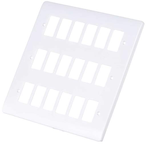 Scolmore Click Gridpro Mode 18 Gang Front Plate White
