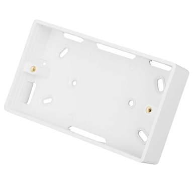 Scolmore Click Mode 2 Gang 29mm PVC Surface Box with Trunking Knockout ...