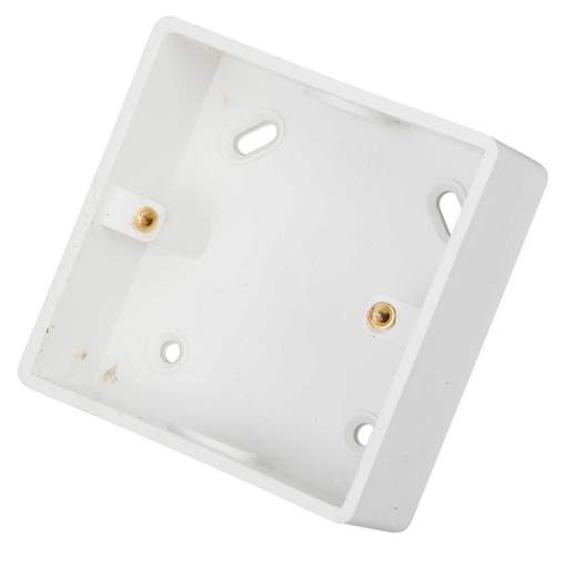 Scolmore Click Mode 1 Gang 29mm PVC Surface Box with Conduit Knockout