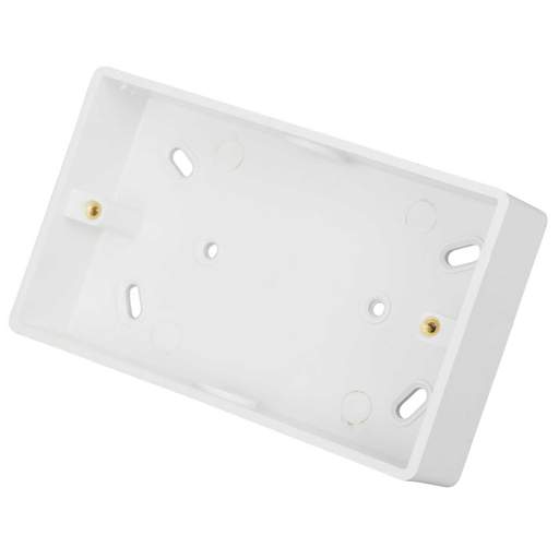 Scolmore Click Mode 2 Gang 29mm PVC Surface Box with Conduit Knockout