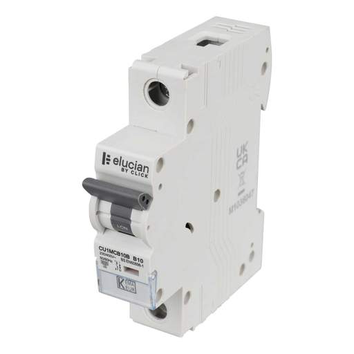 Scolmore Click Elucian 10A Single Pole 6kA B Curve MCB