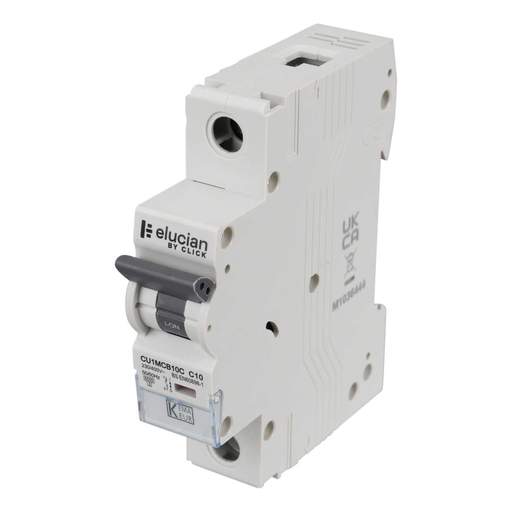 Scolmore Click Elucian 10A Single Pole 6kA C Curve MCB