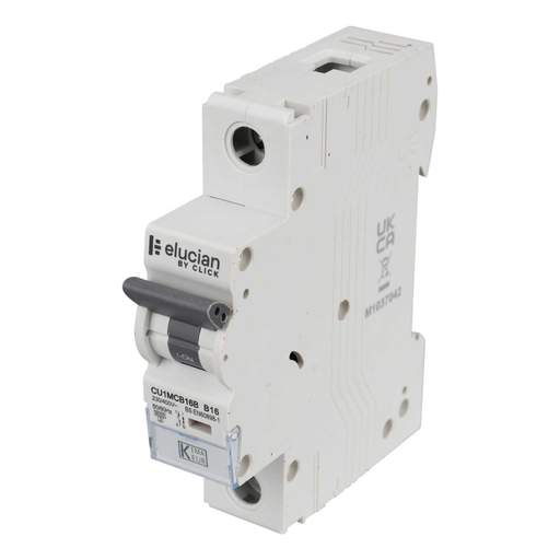 Scolmore Click Elucian 16A Single Pole 6kA B Curve MCB