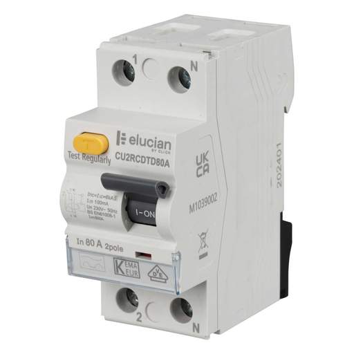 Scolmore Click Elucian 80A 2 Pole 100mA Type S Time Delay RCD ...